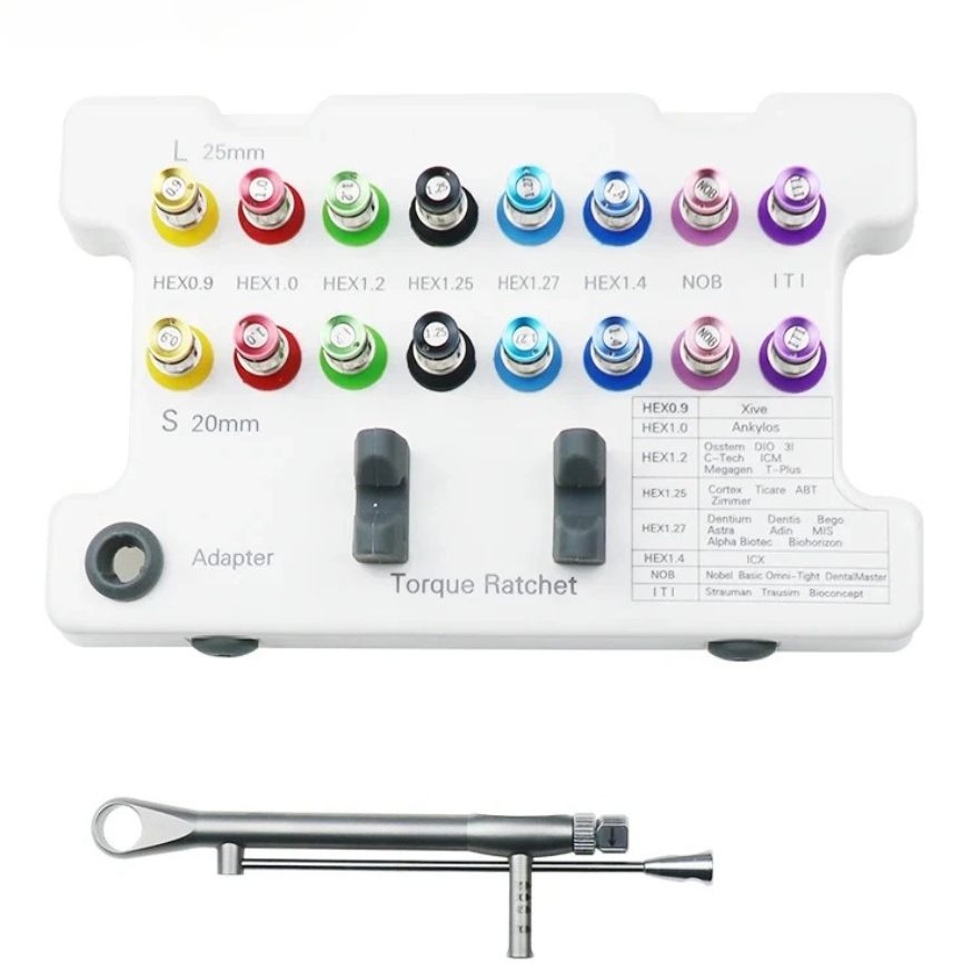 Dental implant tool kit – Universal Torque Wrenches
