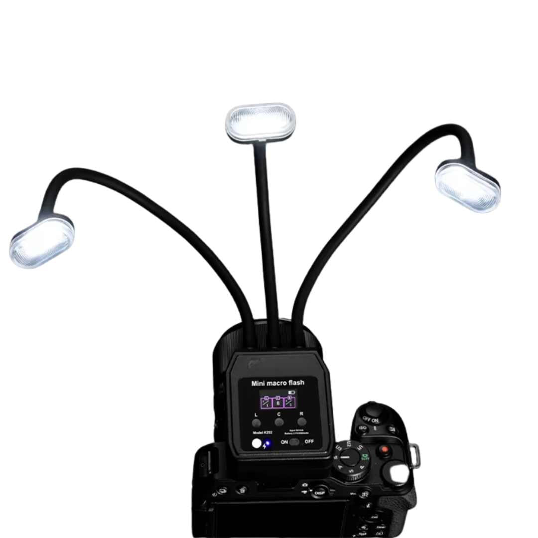 Flash Macro Dual with Two Flashes and Front Light – Compatible with Nikon, Sony, and Canon | Professional Dental Photography