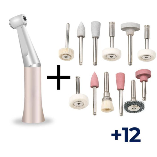 Low-Speed Contra Angle Handpiece + 12-Piece Polishing Set