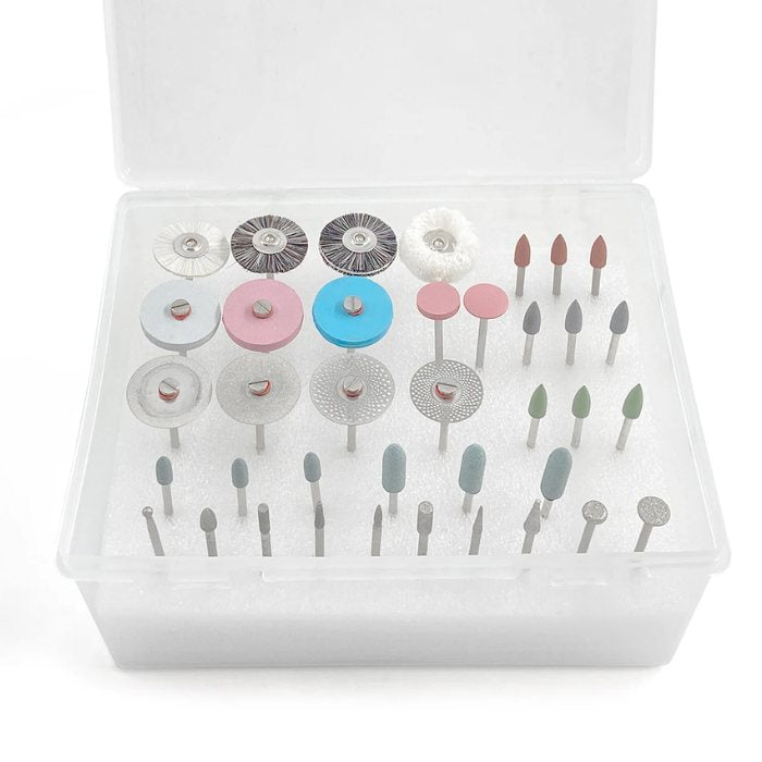 Dental Prosthesis Polishing and Finishing Kit with 38 Pieces