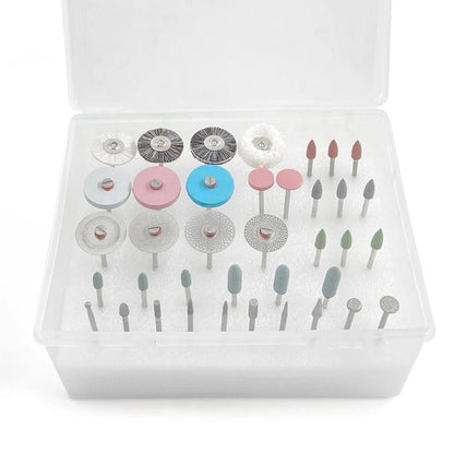 Dental Prosthesis Polishing and Finishing Kit with 38 Pieces