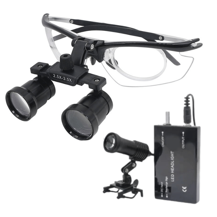 X2 Loupe with 2.5x and 3.5x Lenses and Headlight