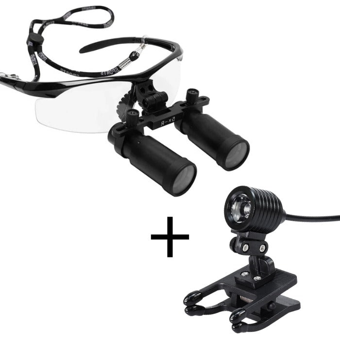 Macro Vision Loupe with Headlight and 4x or 5x Lenses